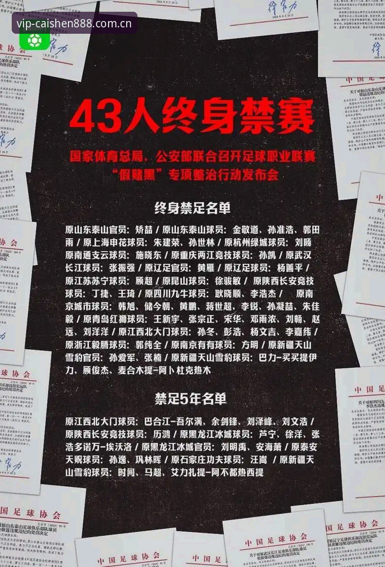 足协第三批禁足名单全解析：17人终身禁赛与48人五年禁令的深度指南